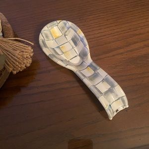 NWT Mackenzie Childs Sterling Check Spoon Rest